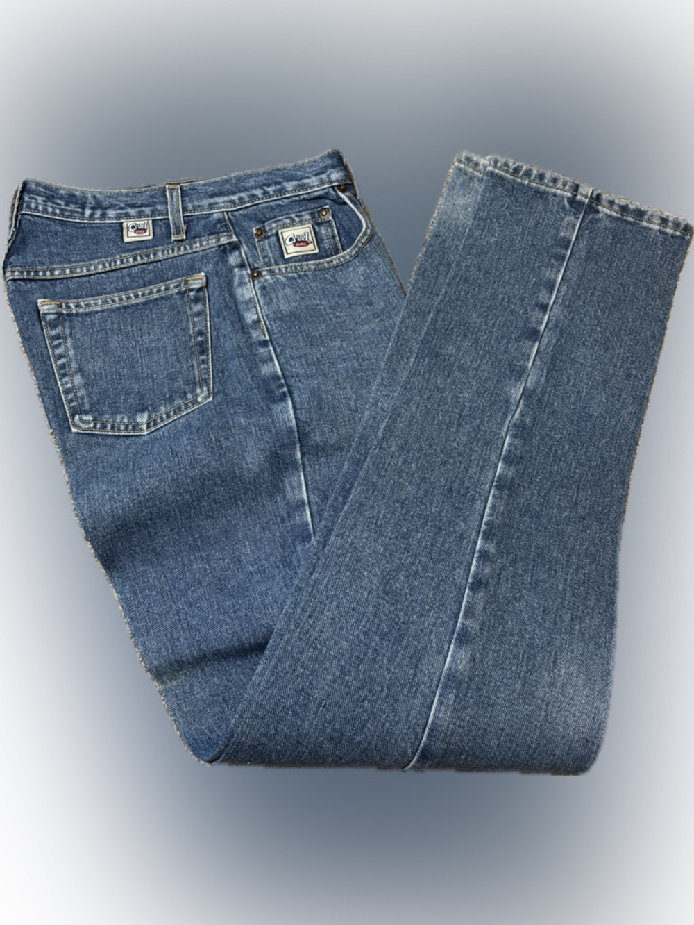 E118 Cruel Girl Women's Relaxed Fit Classic Straight Jeans, Size 7 Long